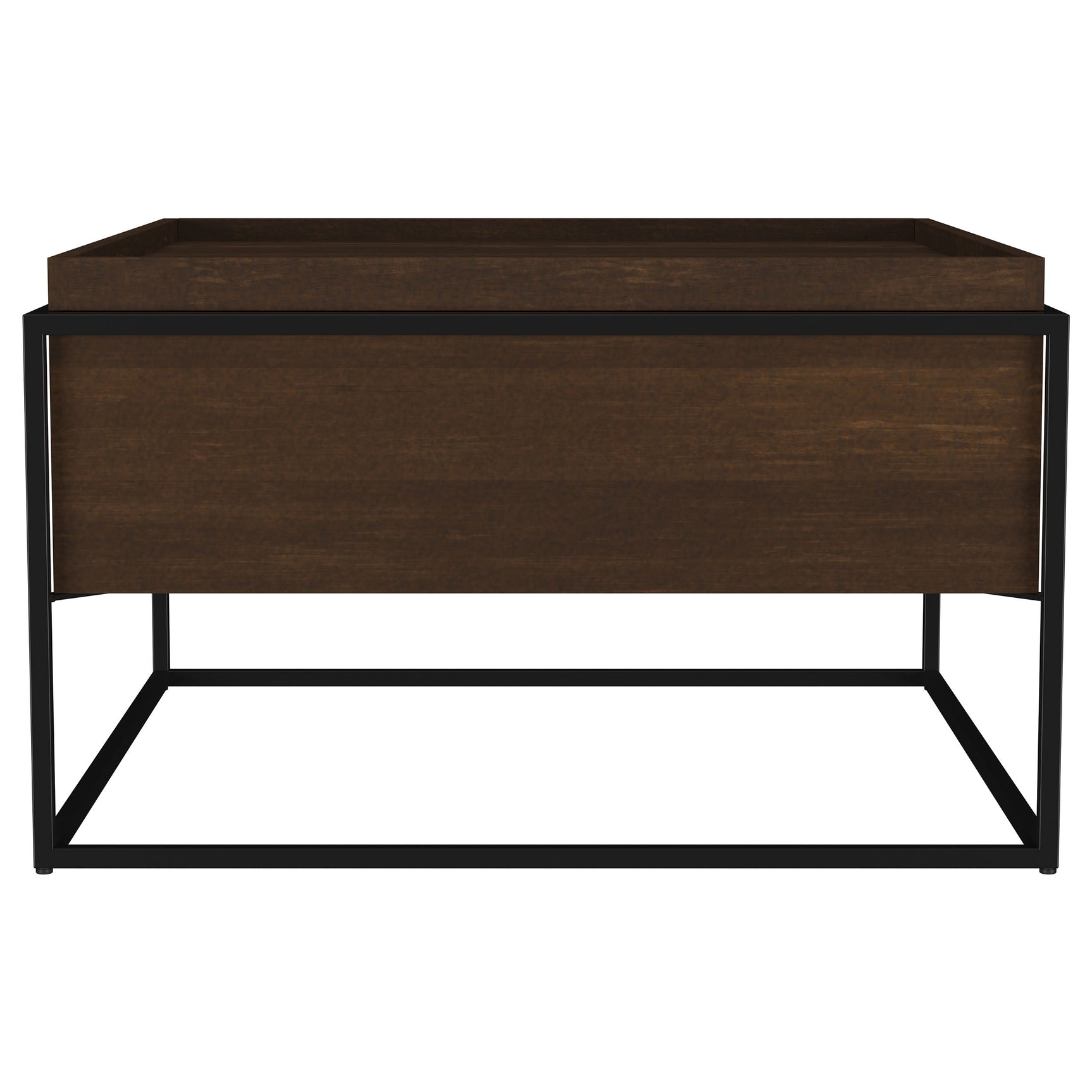 Fulton 30-inch Square Mango Wood Coffee Table Dark Brown - Tampa Furniture Outlet
