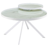 Briggs 2-piece Round Coffee and End Table Set White - Tampa Furniture Outlet