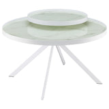 Briggs 3-piece Round Coffee and End Table Set White - Tampa Furniture Outlet