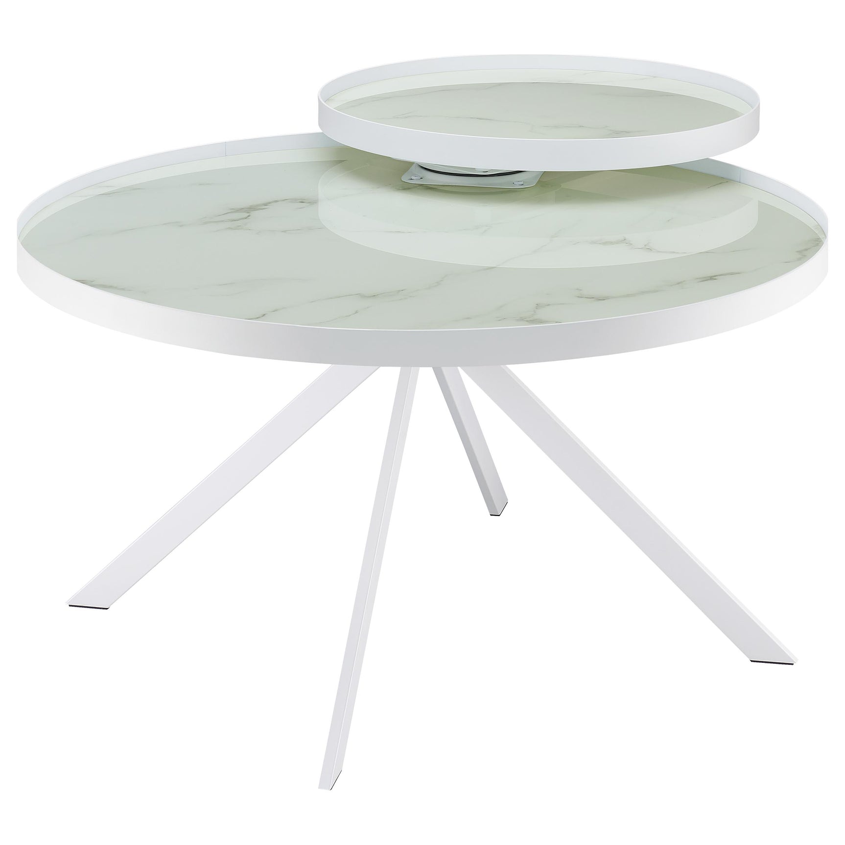 Briggs 3-piece Round Coffee and End Table Set White - Tampa Furniture Outlet