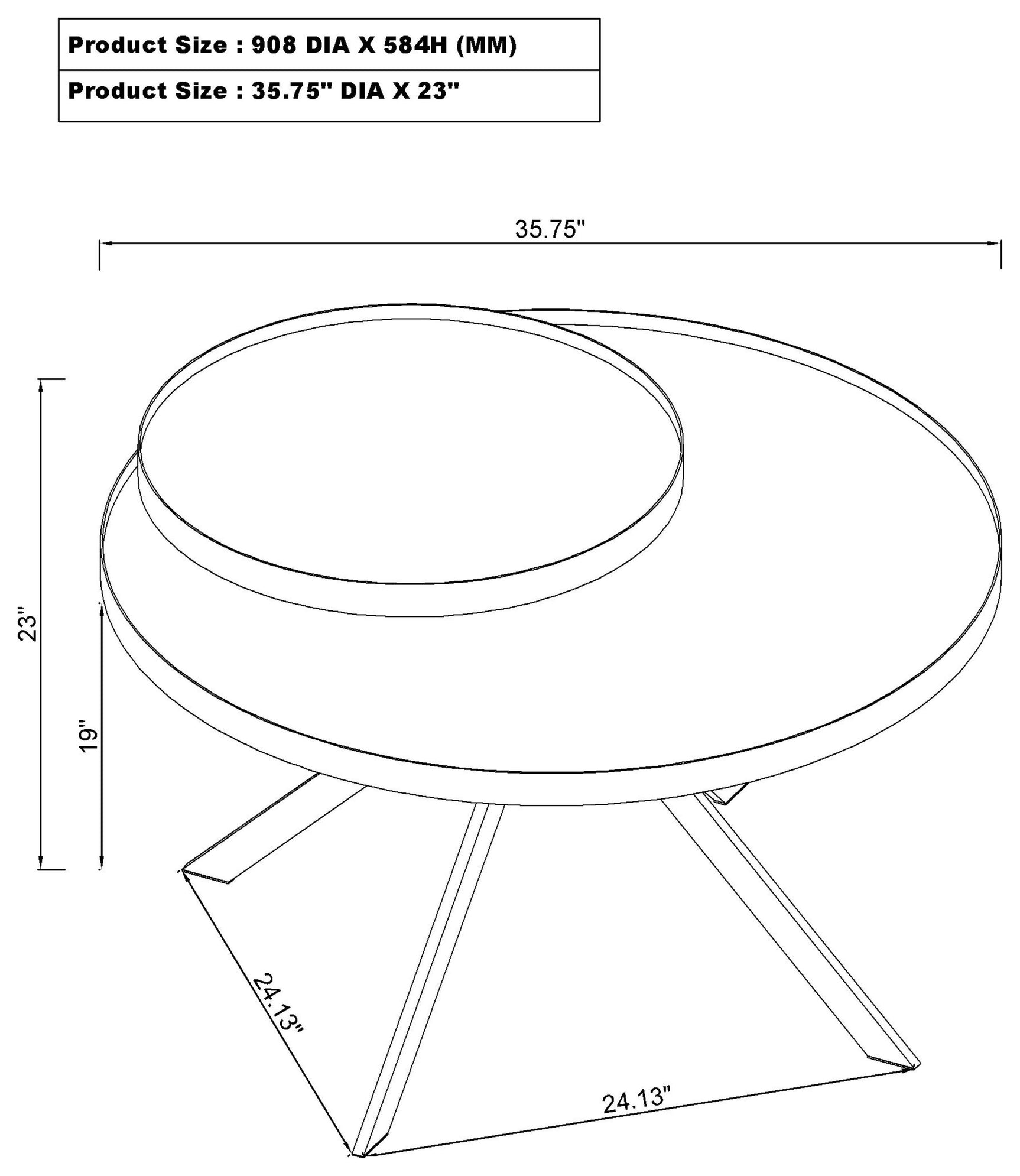Briggs 3-piece Round Coffee and End Table Set White - Tampa Furniture Outlet