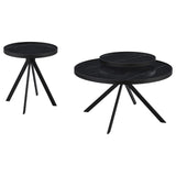 Briggs 2-piece Round Coffee and End Table Set Black - Tampa Furniture Outlet
