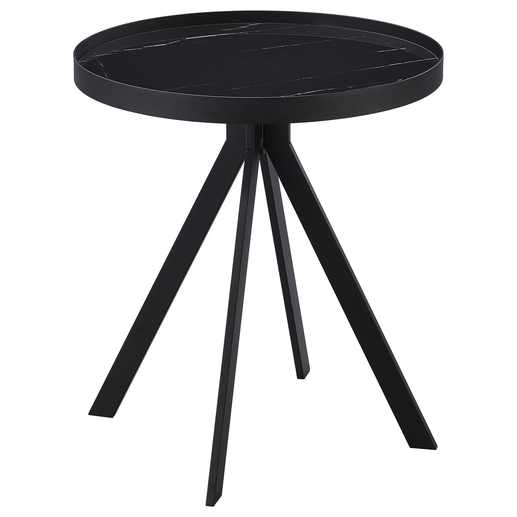 Briggs 2-piece Round Coffee and End Table Set Black - Tampa Furniture Outlet
