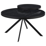 Briggs 2-piece Round Coffee and End Table Set Black - Tampa Furniture Outlet