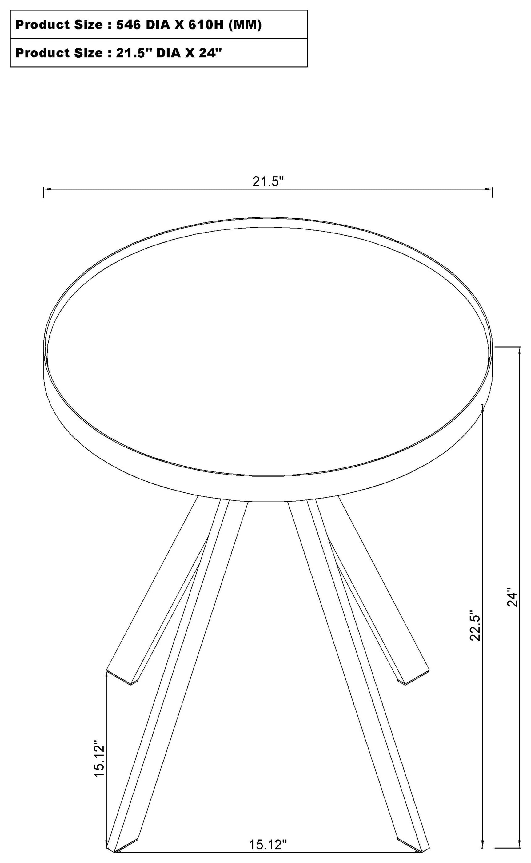 Briggs 2-piece Round Coffee and End Table Set White - Tampa Furniture Outlet
