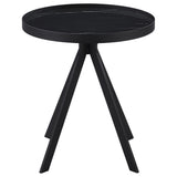 Briggs 3-piece Round Coffee and End Table Set Black - Tampa Furniture Outlet