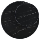 Briggs 3-piece Round Coffee and End Table Set Black - Tampa Furniture Outlet