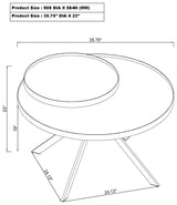 Briggs 3-piece Round Coffee and End Table Set Black - Tampa Furniture Outlet