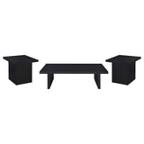 Max 3-piece Rectangular Coffee and End Table Set Black - Tampa Furniture Outlet