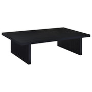 Tampa Furniture Outlet - Coaster - Max Rectangular Engineered Laminate Coffee Table Black - 706278