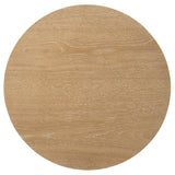 Ottowa Round Wood Side End Table with Shelf Light Oak
