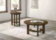 Tampa Furniture Outlet - Coaster - Ottowa 2-piece Round Wood Coffee Table Set Brown - 706308-S2