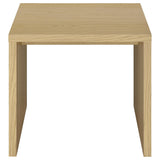 Canoga Engineered Wood Accent Side End Table Light Oak