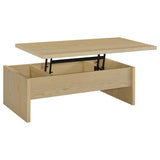 Tampa Furniture Outlet - Coaster - Canoga Engineered Wood Lift Top Coffee Table Light Oak - 706348