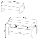 Canoga Engineered Wood Lift Top Cocktail Coffee Table Mango
