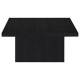 Devar 2-piece Square Cocktail Coffee End Table Set Black