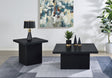 Tampa Furniture Outlet - Coaster - Devar 2-piece Square Cocktail Coffee End Table Set Black - 706408-S2