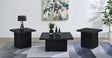 Tampa Furniture Outlet - Coaster - Devar 3-piece Square Cocktail Coffee End Table Set Black - 706408-S3