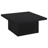 Tampa Furniture Outlet - Coaster - Devar Square Engineered Wood Cocktail Coffee Table Black - 706408