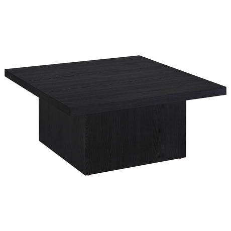 Tampa Furniture Outlet - Coaster - Devar Square Engineered Wood Cocktail Coffee Table Black - 706408