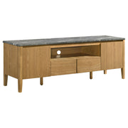 Tampa Furniture Outlet - Coaster - Bradley 63-inch 2-Door SmartTop TV Stand Grey and Natural - 706442