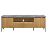 Bradley 63-inch 2-Door SmartTop TV Stand Grey and Natural
