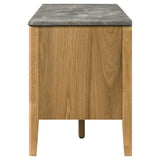 Bradley 63-inch 2-Door SmartTop TV Stand Grey and Natural