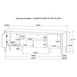 Bradley 63-inch 2-Door SmartTop TV Stand Grey and Natural
