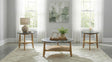 Tampa Furniture Outlet - Coaster - Bradley 3-Piece Round SmartTop Coffee Table Set Grey and Natural - 706448-S3