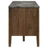 Bradley 63-inch 2-Door SmartTop TV Stand Smokey Grey and Brown
