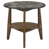Bradley 2-Piece Round SmartTop Coffee Table Set Smokey Grey and Brown