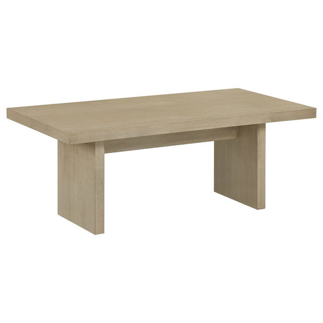 Tampa Furniture Outlet - Coaster - Decker 47-Inch Rectangular Cocktail Coffee Table Natural Oak - 706468