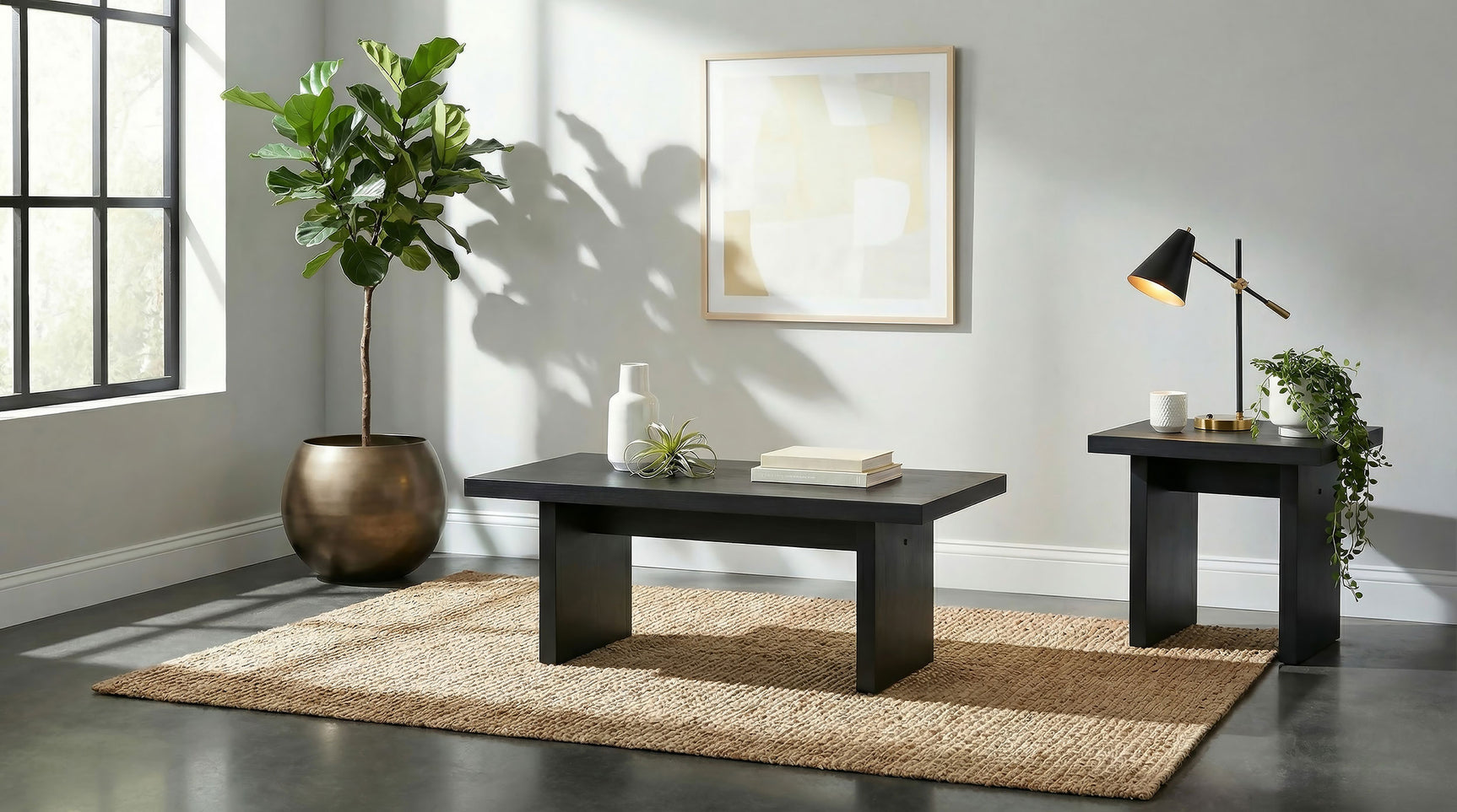Tampa Furniture Outlet - Coaster - Decker 2-piece Coffee and End Table Set Black - 706478-S2