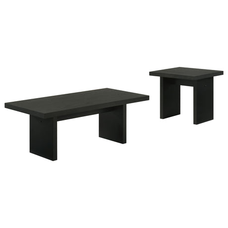 Decker 2-piece Coffee and End Table Set Black
