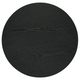 Hamlyn Round Fluted Occasional Side End Table Black