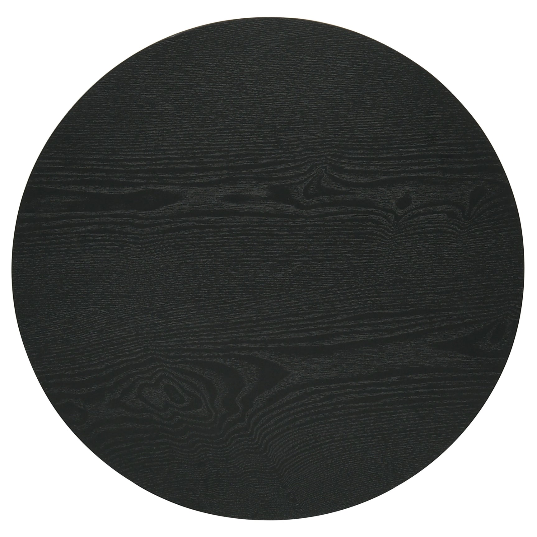 Hamlyn Round Fluted Occasional Side End Table Black