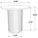 Hamlyn Round Fluted Occasional Side End Table Black