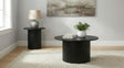 Tampa Furniture Outlet - Coaster - Hamlyn 2-piece Round Fluted Coffee and End Table Set Black - 706508-S2