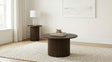 Tampa Furniture Outlet - Coaster - Hamlyn 2-piece Round Fluted Coffee and End Table Set Walnut - 706518-S2