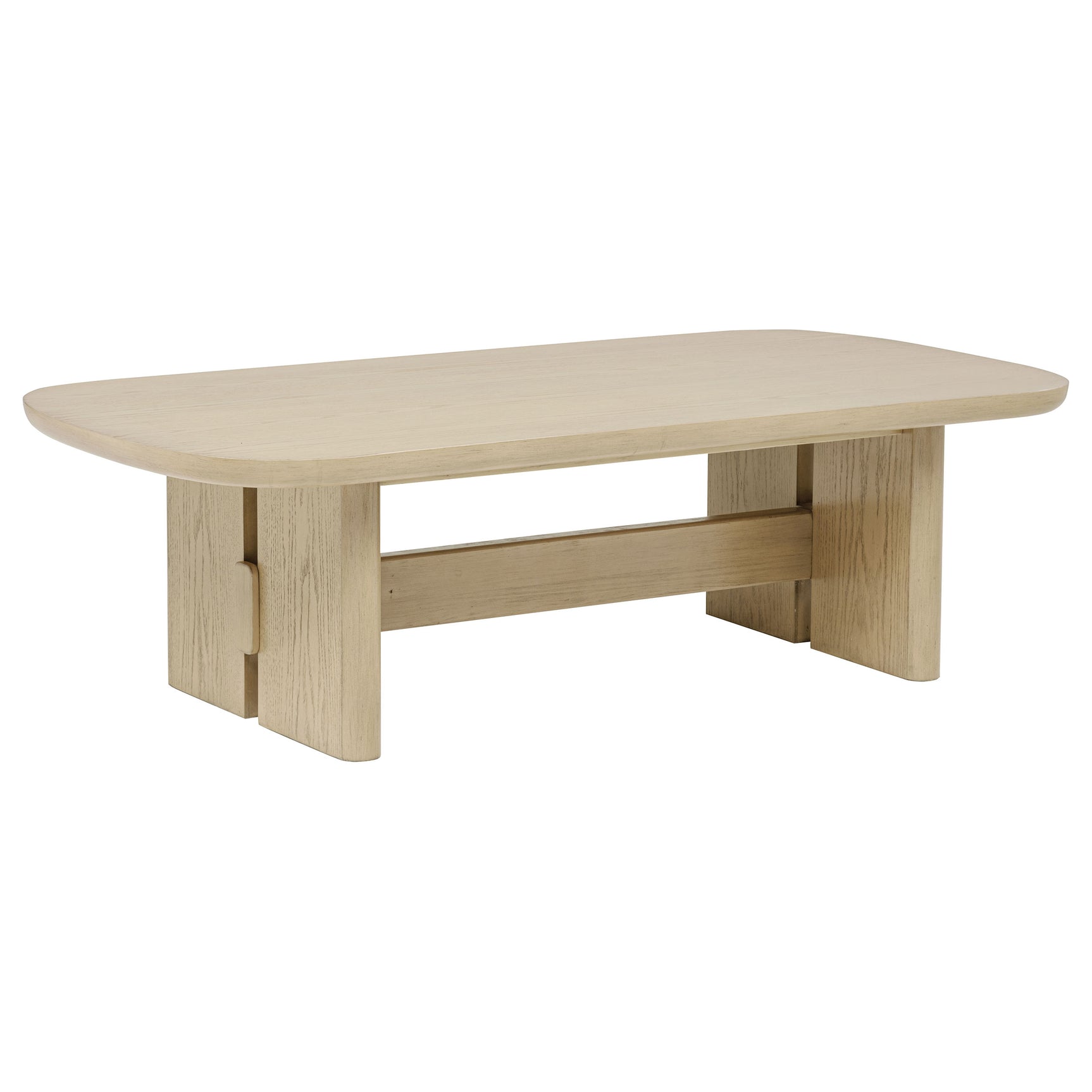 Tampa Furniture Outlet - Coaster - Kailani Coastal Rectangular Cocktail Coffee Table Beige Oak - 706588