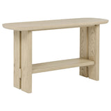 Tampa Furniture Outlet - Coaster - Kailani Coastal Sofa Console Table with Shelf Beige Oak - 706589