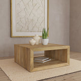 Benton Square Solid Mango Wood Coffee Table Natural - Tampa Furniture Outlet