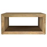 Benton Square Solid Mango Wood Coffee Table Natural - Tampa Furniture Outlet