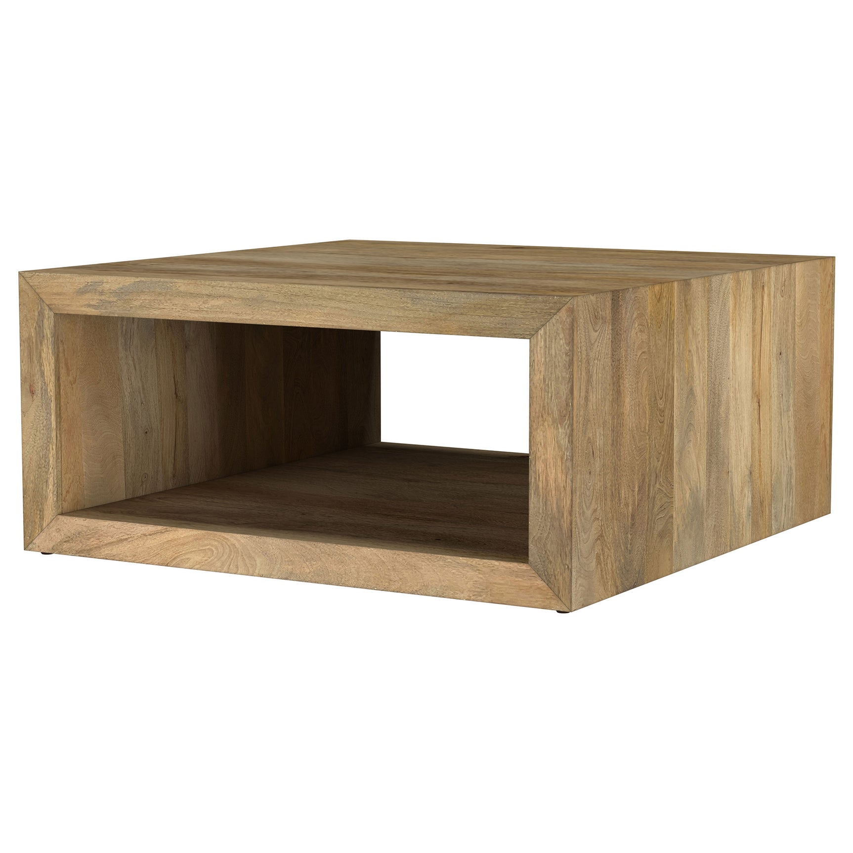 Benton Square Solid Mango Wood Coffee Table Natural - Tampa Furniture Outlet