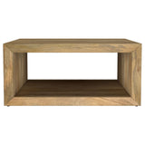 Benton Square Solid Mango Wood Coffee Table Natural - Tampa Furniture Outlet