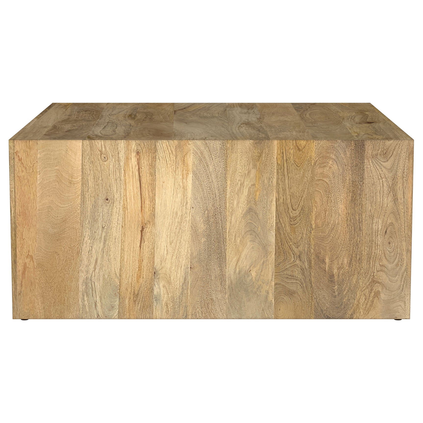 Benton Square Solid Mango Wood Coffee Table Natural - Tampa Furniture Outlet