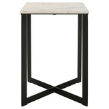 Tobin 2-piece Marble Top Coffee and End Table Set White - Tampa Furniture Outlet