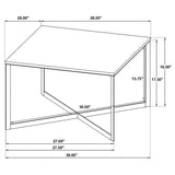 Tobin 2-piece Marble Top Coffee and End Table Set White - Tampa Furniture Outlet