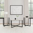 Tampa Furniture Outlet - Coaster - Tobin 3-piece Marble Top Coffee and End Table Set White - 707698-S3