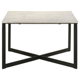 Tobin 3-piece Marble Top Coffee and End Table Set White - Tampa Furniture Outlet